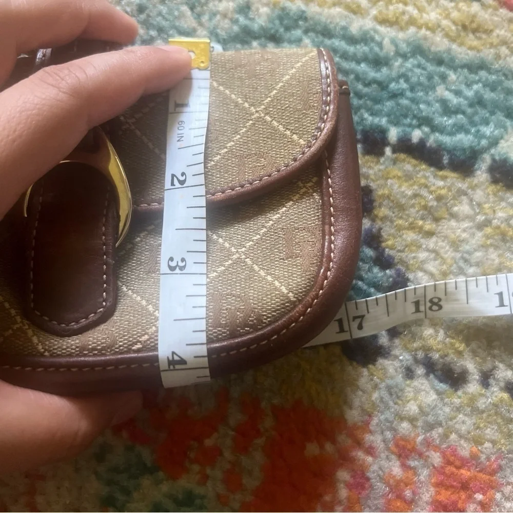 DOONEY & BOURKE Brown Canvas Signature Monogram DB Wristlet Wallet